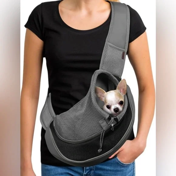 Gray Pet Sling Small Dog Carrier