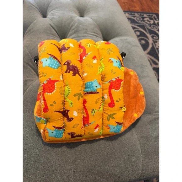 Unbranded Dinosaur Print Small Pet Bonding Pouch Good Fleece Lined Carrier