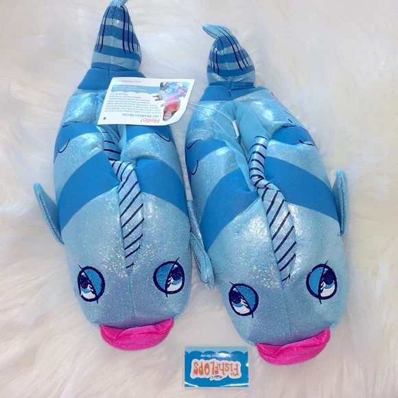 🆕 Girl’s Blue Fish Flops Slippers