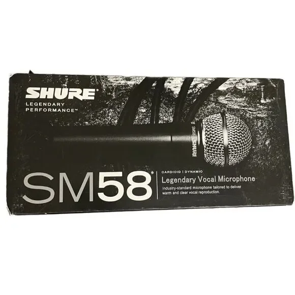Shure SM58 Cardioid Dynamic Legendary Vocal Microphone w/Bag & Clip (Brand New)