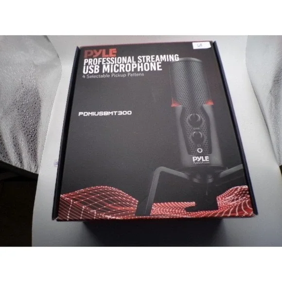 Pyle PDMIUSBMT300 Professional Streaming USB Microphone 4 Pickup‎ Patterns Black