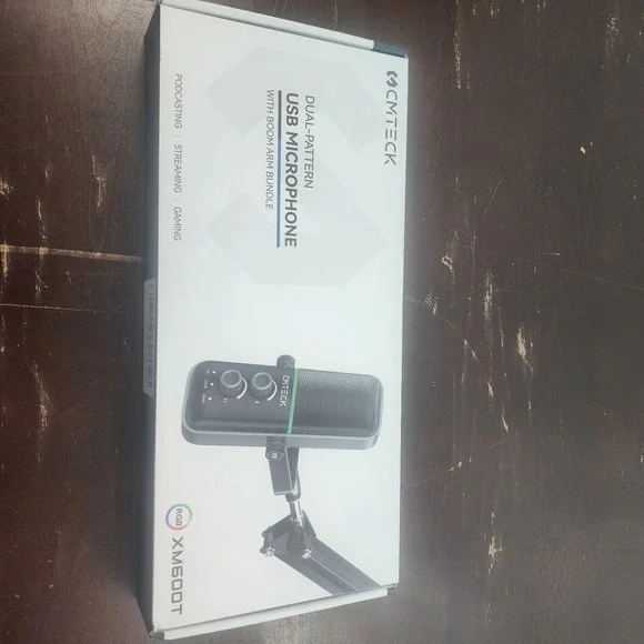 CMTECK USB Microphone With Boom Arm Bundle‎ Dual-Pattern New In Box