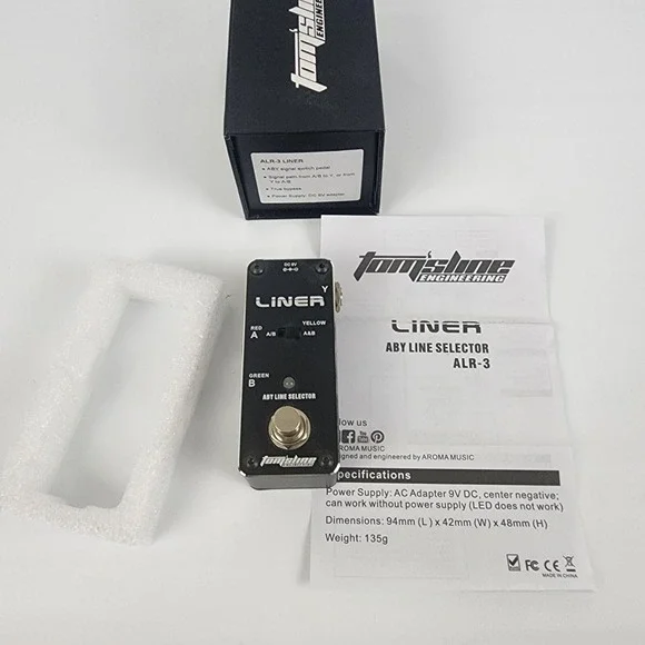 TomsLine Engineering ALR-3 Liner ABY Line Selector Guitar Effects Pedal Tested