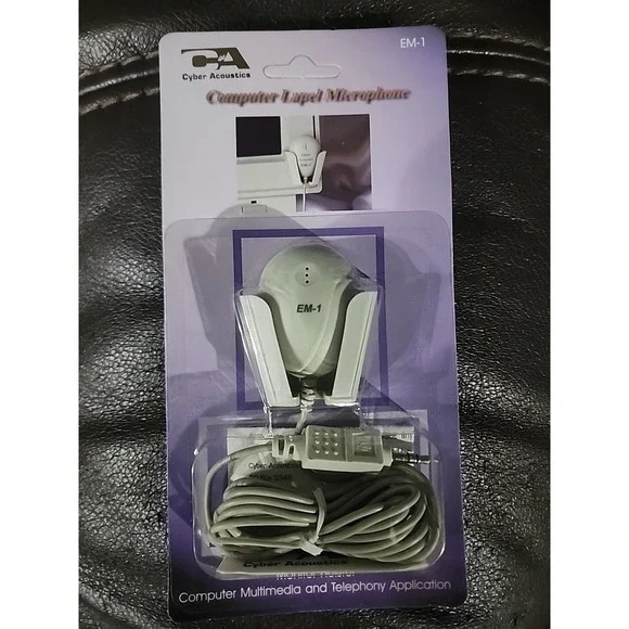 NEW Cyber Acoustics Computer Lapel‎ Microphone