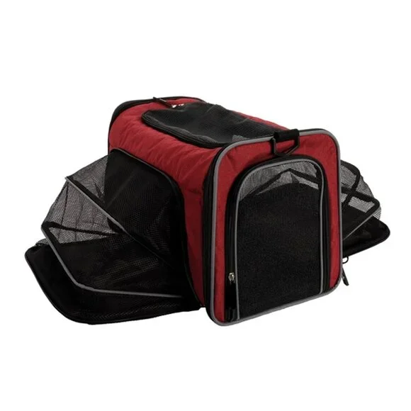Dog Carrier DOGIT EXPLORER SOFT EXPANDABLE CARRY BAG Dog or Cat Red