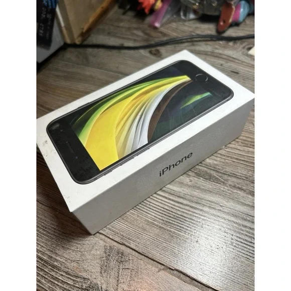 Apple iPhone SE 2nd gen Empty Box Only 64gb black with‎ The insert