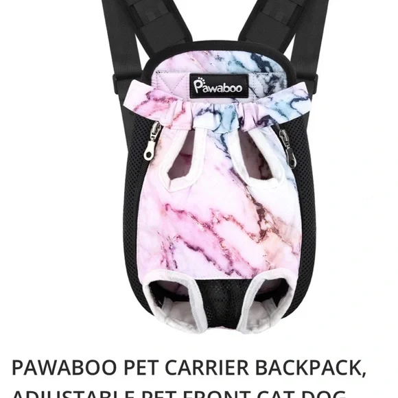 Pawaboo Pet Carrier Backpack - Pink and Black