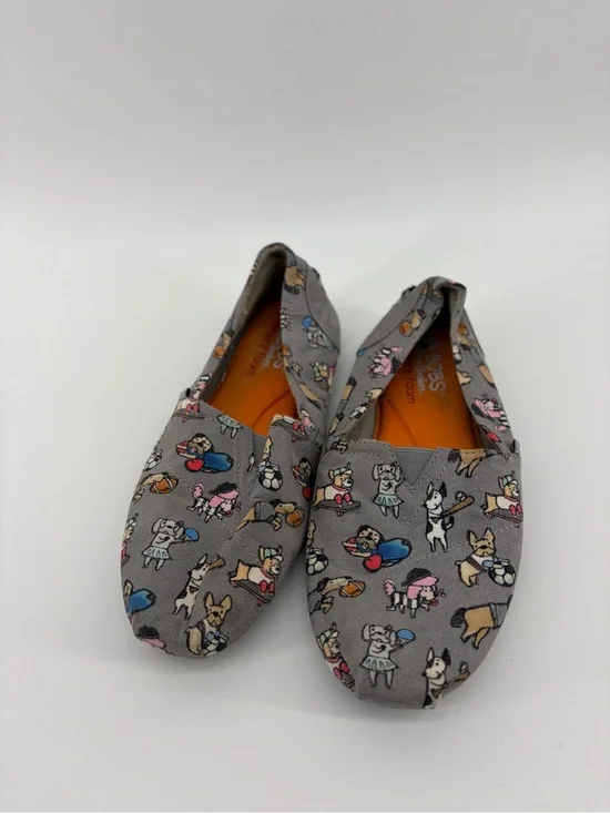 Vintage Sketchers Bobs Memory Foam Dog's Print Canvas Slip-on Woman Size 9