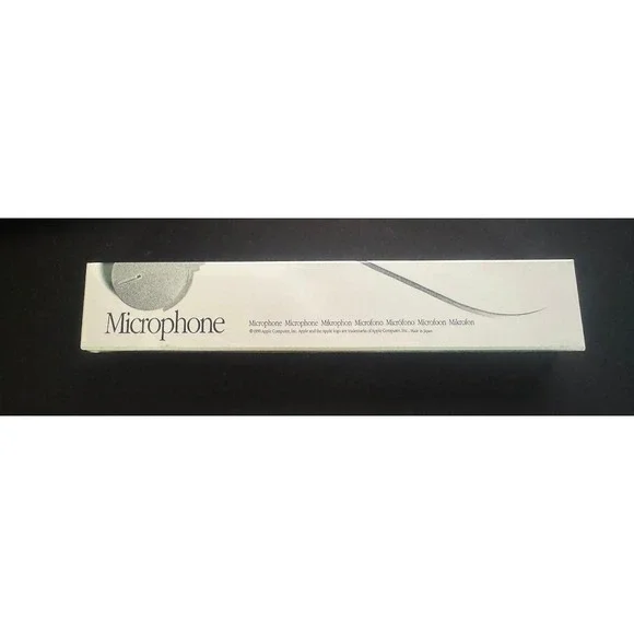 Sealed vintage 1990 Apple Mac Computer Microphone Freestanding wired audiojack!‎