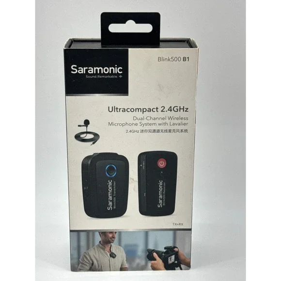 Saramonic Blink500 B1 Wireless Lavalier Mic System 2.4GHz TX RX Camera Audio 944