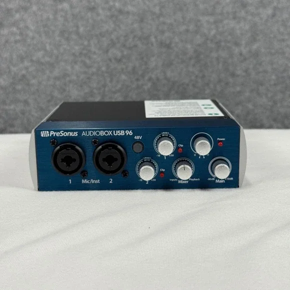 PreSonus AudioBox USB 96 2x2 USB 2.0 Audio Interface Blue 24-bit 96kHz MIDI