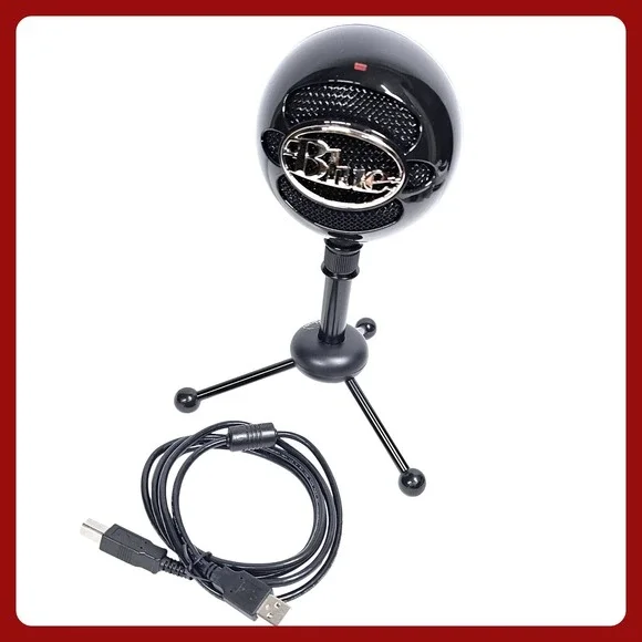 Blue‎ Microphones Snowball USB Microphone Black Gloss Mic SZ OS
