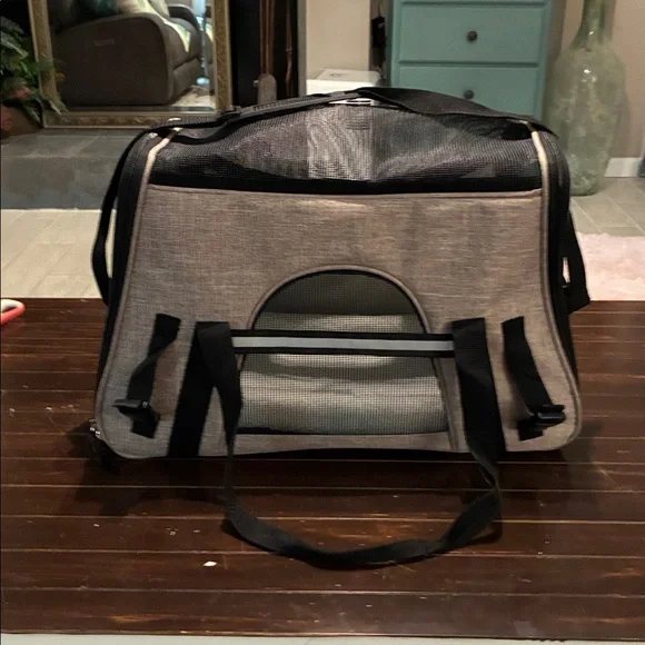 Small Pet Carrier Taupe - Used once 19”Lx 10”W x 12” H