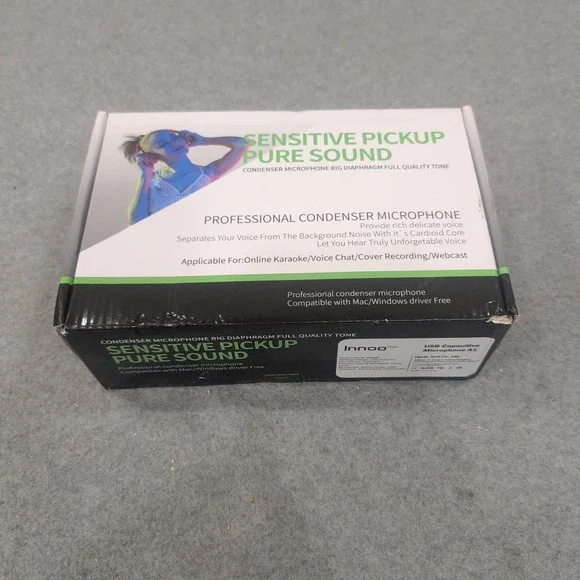 Innoo Tech BM858 Professional USB Condenser Microphone A1 Black for PC Mac