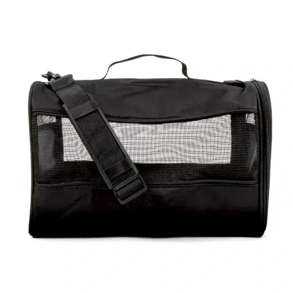 Vibrant Life PET CARRIER Small Guaranteed on-Board Soft-Sided Black, 16 lb Limit
