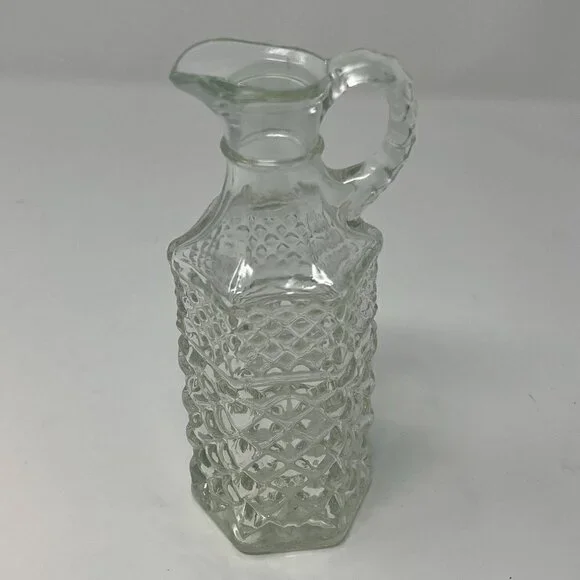 vintage anchor hocking wexford glass carafe pitcher clear