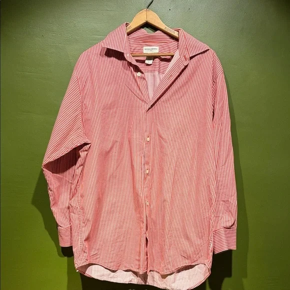 Vintage Banana Republic Red Striped Men's Shirt