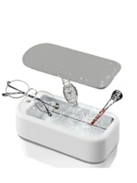 Ultrasonic White Jewelry & Eyewear Cleaner - Gentle Precision Cleaning