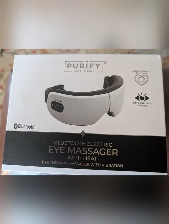 Bluetooth Electric Eye Massager with Heat — Silver