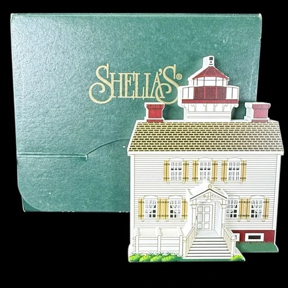 Yaquina Bay Light Newport Oregon Shelia Shelf Sitter with Box‎ 1995 Signed