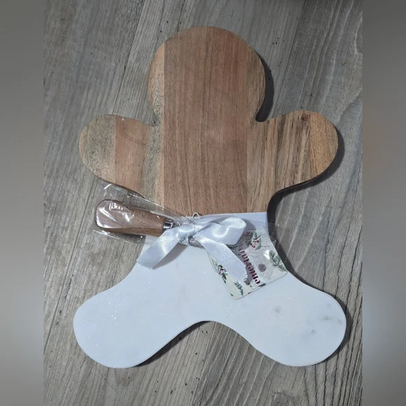 Wood and Marble Gingerbread Cutting Board