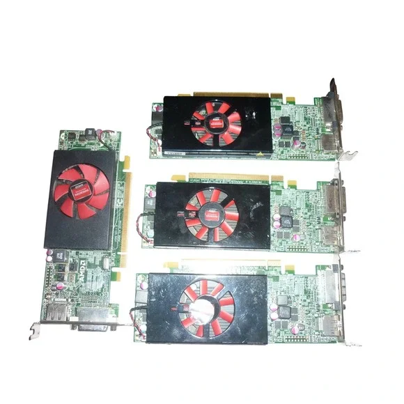 Lot of 4 AMD Radeon HD 7470 1GB GDDR3 Graphics Cards V290 109-C55257-01 DP DVI