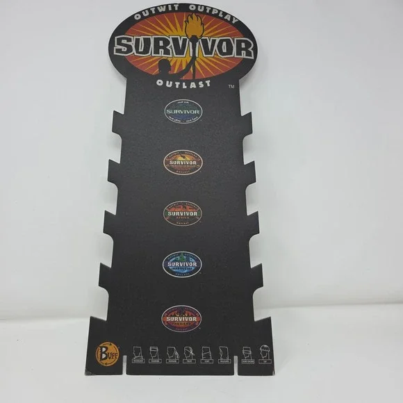 Vintage Survivor TV Show Buff Cardboard Display Stand Seasons 1-5 Promo 2003