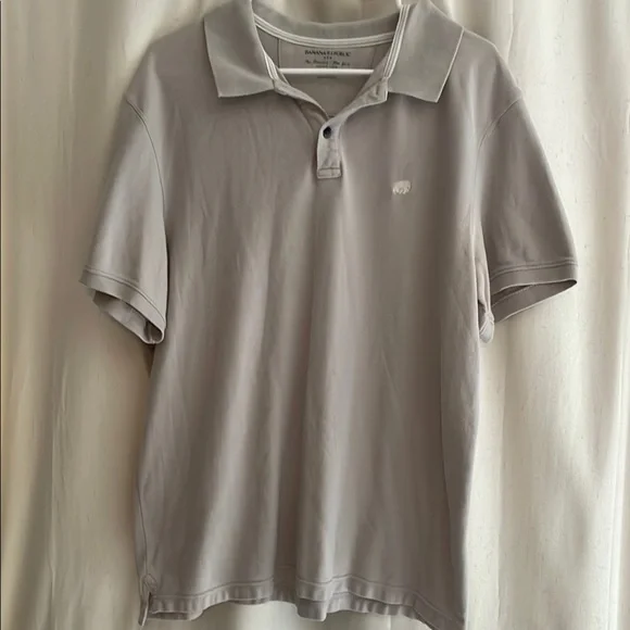 Banana Republic Gray Polo Shirt Classic Fit