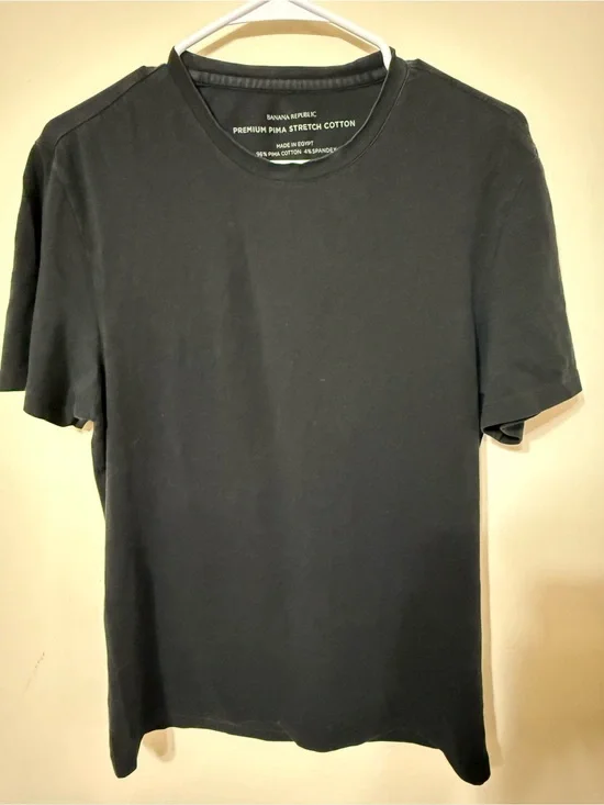Banana Republic Black Crewneck Short Sleeve Tee