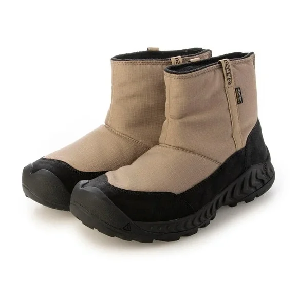 Keen Hood Nxis Pull-On Waterproof Boots Men Sz 10.5 Brindle Black Insulated‎
