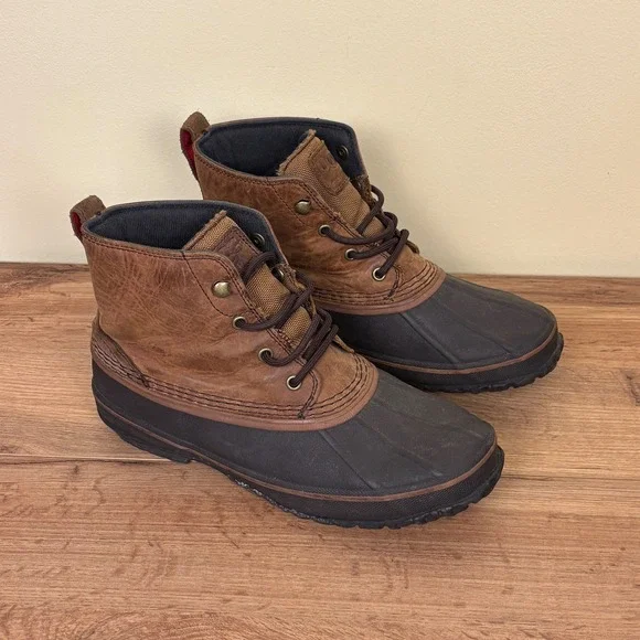 UGG Zetik Waterproof Duck Ankle Boots Chestnut Men Size 8 Rain Winter Rugged