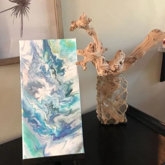 Dutch Pour original 8 x 16 painting