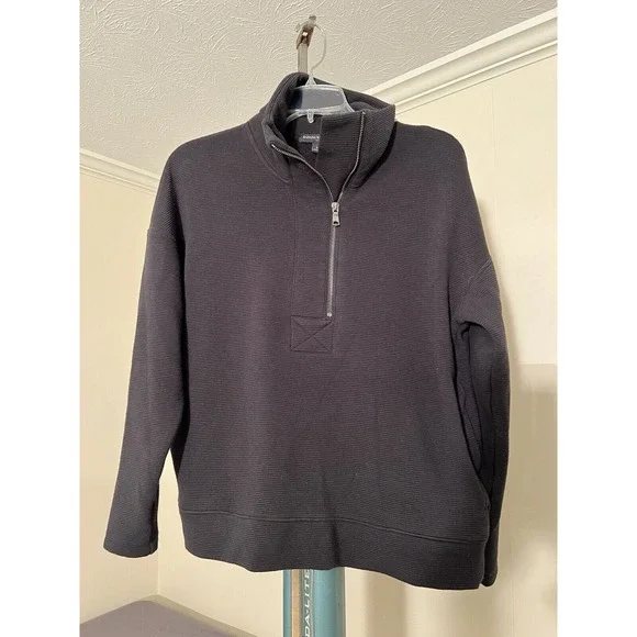 Banana Republic Mens‎ Blue Off-Center Quarter Zip-up Pullover Small