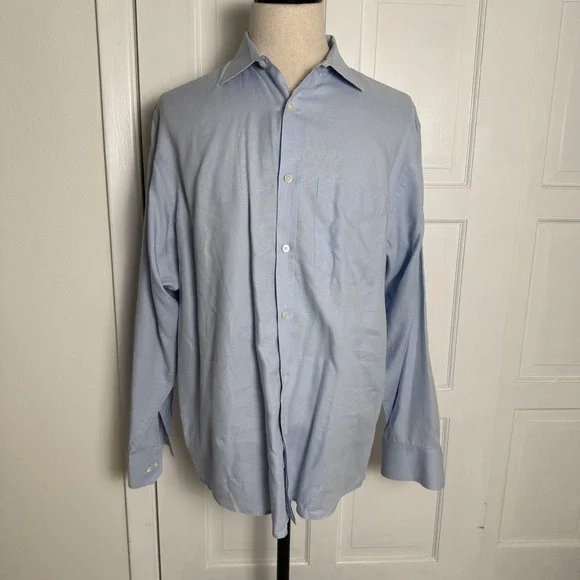 Vintage Banana Republic Shirt Mens‎ XL Light Blue Relaxed Fit 100% Cotton 00s