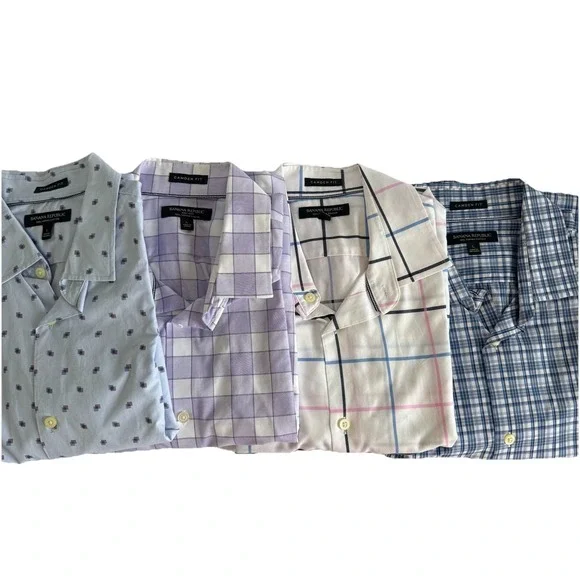 Banana Republic Lot Of 4 Camden‎ Fit Long Sleeve Button Down Shirt LARGE Career