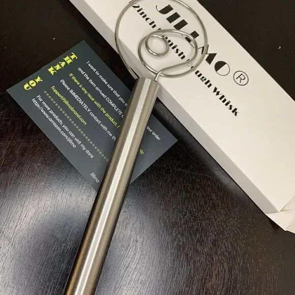 Danish Dough Whisk, 12 inch Stainless Steel Bread