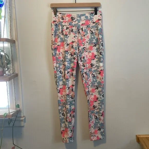 The North Face Kids Pink & Blue Girls On The Mountain Tight Leggings Size XL NWT