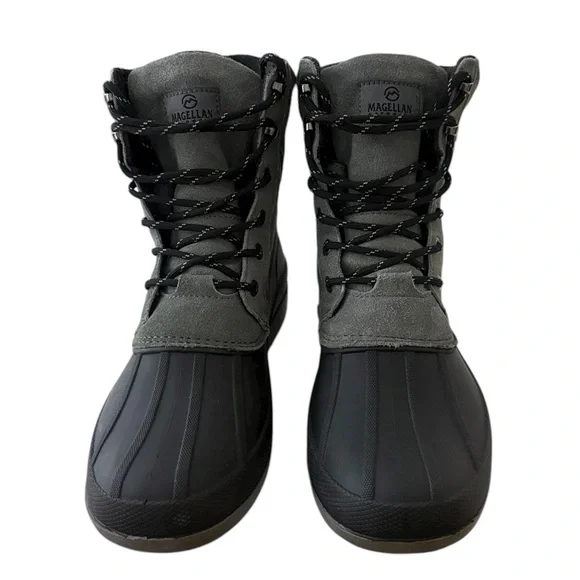 Magellan Outdoors All Weather Gray Black Suede Rubber Duck Boots Men Sz 8