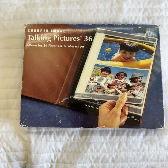 Sharper‎ Image Talking Pictures 36 Pictures / Messages Album NEW OPEN BOX