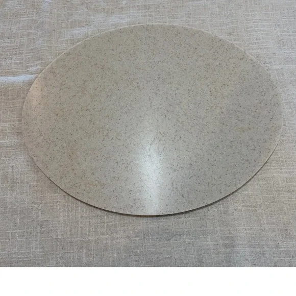 Vintage Oval Speckled Stone Look Cutting Board Serving Platter Beige 14x11