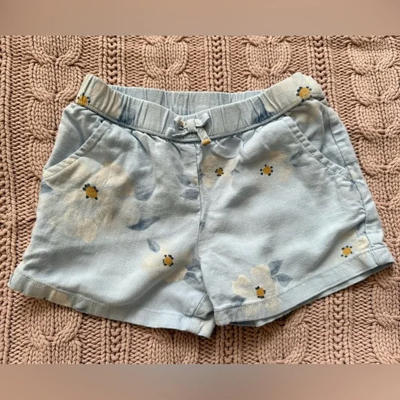 🌼 Carter’s Toddler Linen Blend Floral Shorts — Size 3T