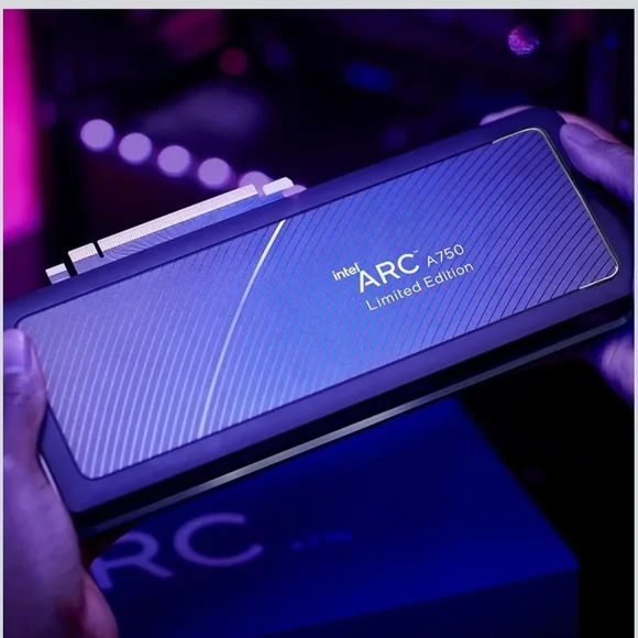 Intel ARC A750 Graphics Card - Blue and Black