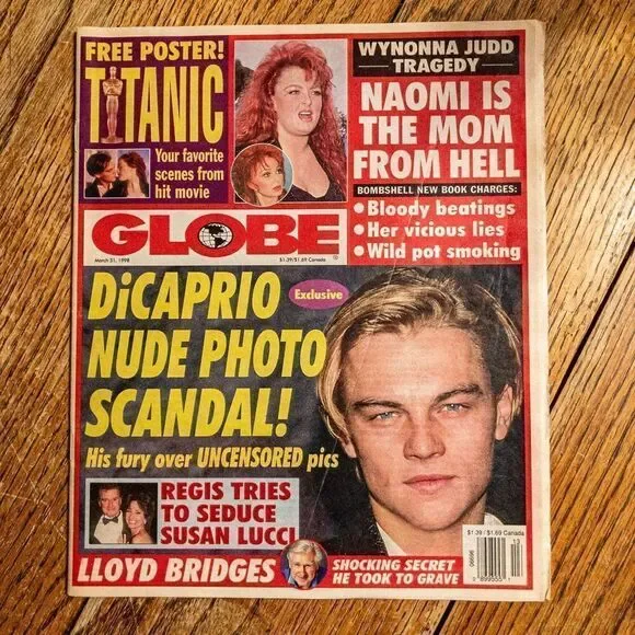 Globe Magazine Nude Leo DiCaprio March 31, 1998