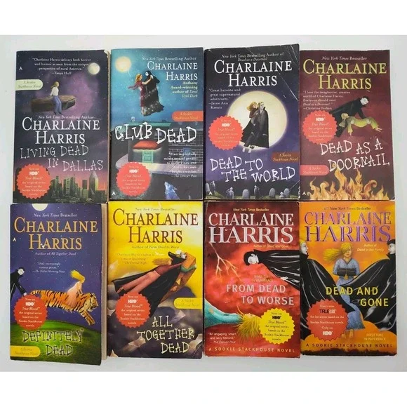 Set-8 Charlaine Harris Vampire Series BOOKS Exciting '02-'10 B55.4GA1829.30