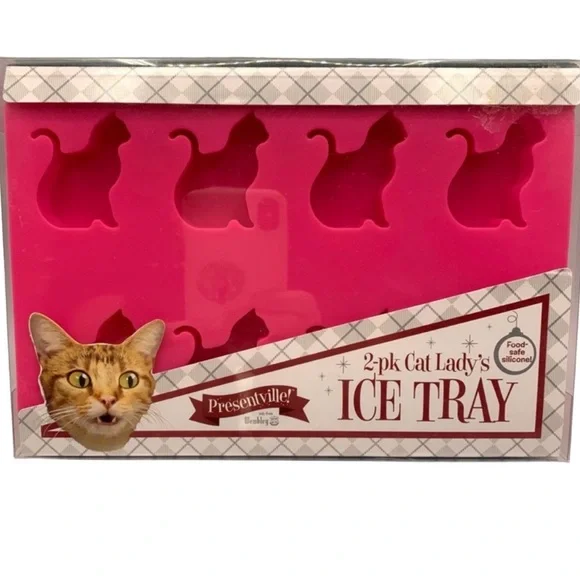 NWT Cat Lady's Pink Ice Tray 2-Pack