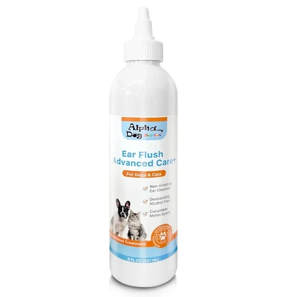 ALPHA DOG SERIES Advanced Ear Cleaner, Soothing Otic Solution W/Aloe & Vitamin E