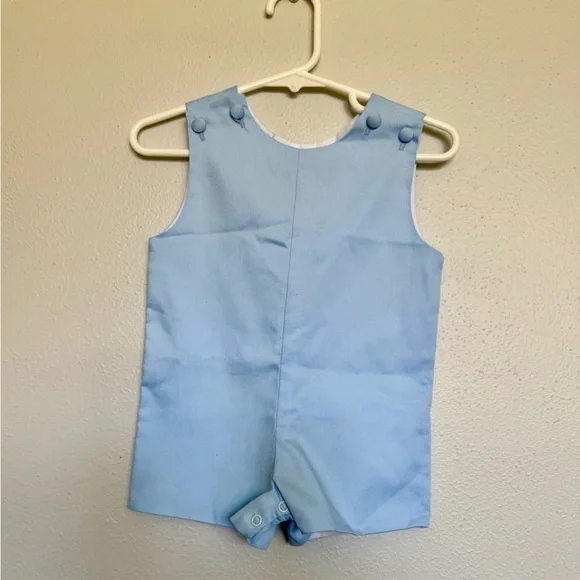 NWOT Zuccini Kids Classic Light Blue Boys' Romper Jon Jon
