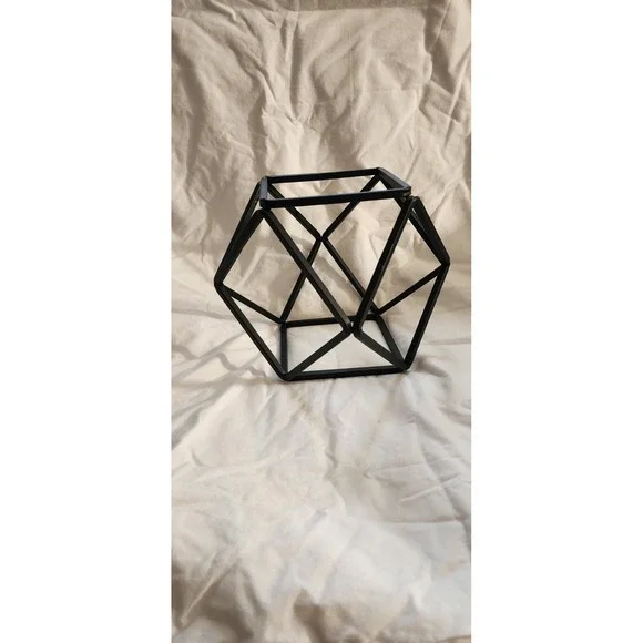 9 In Black Geometric Metal Decoration‎ Shelfsitter Table Top Decor