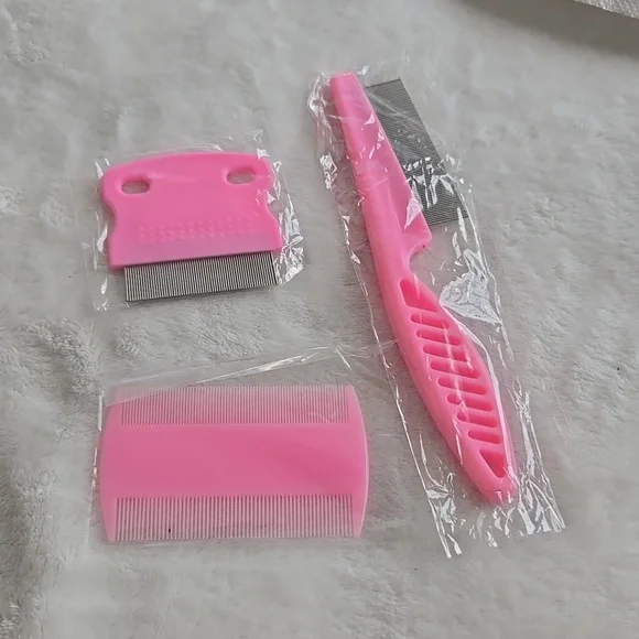 Pink flea combs
