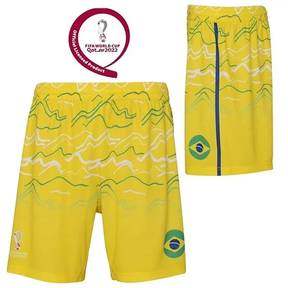 OUTERSTUFF Unisex Kids' FIFA World Cup Primary Classic Short - BRAZIL - NEW!!!